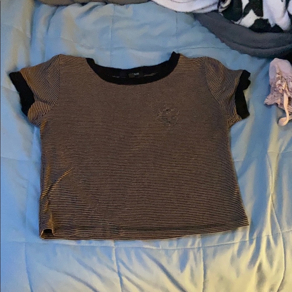 striped top that needs a patch